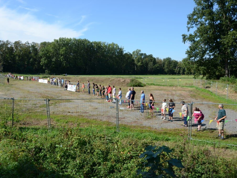 Demonstration Deich Püchau