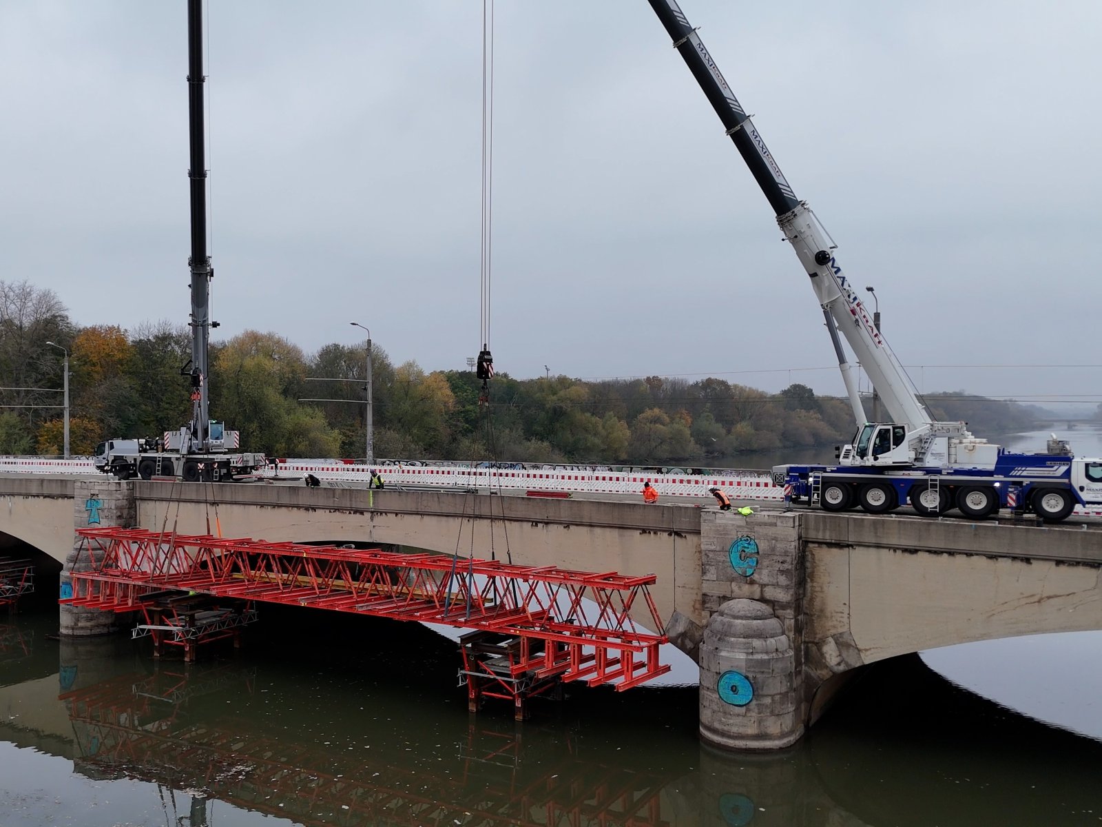 Trägereinhub Zeppelinbrücke Leipzig