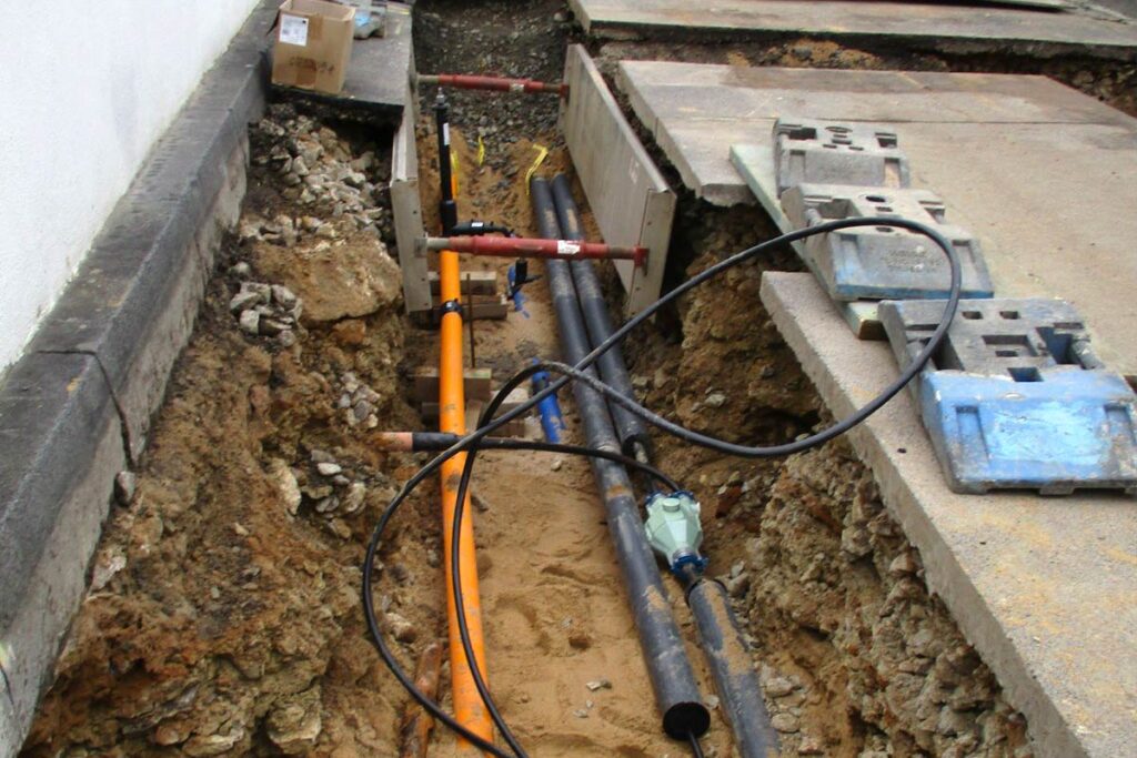 Gas- und Wasserleitungen Wellhöferweg Würzburg